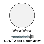 #10x2^ Wood Binder Screw  White White