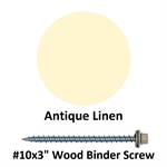 #10x3^ Wood Binder Screw  Antique Linen