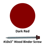 #10x3^ Wood Binder Screw  Dark Red