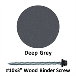 #10x3^ Wood Binder Screw  Deep Grey