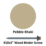 #10x3^ Wood Binder Screw  Pebble Khaki