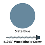 #10x3^ Wood Binder Screw  Slate Blue