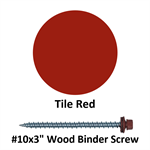 #10x3^ Wood Binder Screw  Tile Red