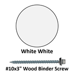 #10x3^ Wood Binder Screw  White White