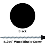 #10x4^ Wood Binder Screw  Black