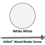 #10x4^ Wood Binder Screw  White White