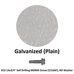 #12-14x3/4^ Self Drilling MDR#3 Screw (5/16^AF), NO Washer  Galvanized