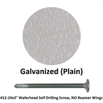 #12-24x3^ Waferhead Self Drilling Screw, NO Reamer Wings