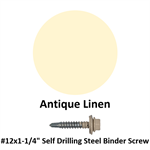 #12x1-1/4'' Self Drilling Steel Binder Screw  Antique Linen