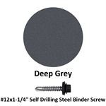 #12x1-1/4'' Self Drilling Steel Binder Screw  Deep Grey