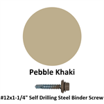 #12x1-1/4'' Self Drilling Steel Binder Screw  Pebble Khaki