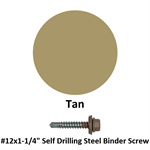 #12x1-1/4'' Self Drilling Steel Binder Screw  Tan