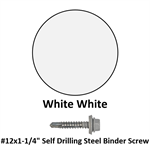 #12x1-1/4'' Self Drilling Steel Binder Screw  White White