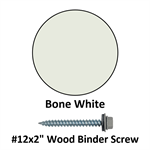 #12x2^ Wood Binder Screw  Bone White