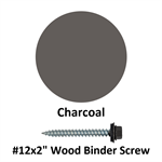 #12x2^ Wood Binder Screw  Charcoal