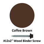 #12x2^ Wood Binder Screw  Coffee Brown