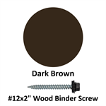 #12x2^ Wood Binder Screw  Dark Brown