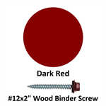 #12x2^ Wood Binder Screw  Dark Red