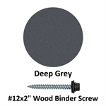 #12x2^ Wood Binder Screw  Deep Grey