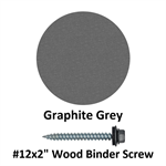 #12x2^ Wood Binder Screw  Graphite Grey