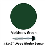 #12x2^ Wood Binder Screw  Melcher's Green