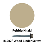 #12x2^ Wood Binder Screw  Pebble Khaki