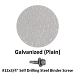 #12x3/4^ Self Drilling Steel Binder Screw  Galvanized