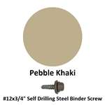 #12x3/4^ Self Drilling Steel Binder Screw  Pebble Khaki