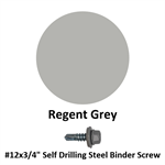 #12x3/4^ Self Drilling Steel Binder Screw  Regent Grey