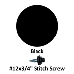 #12x3/4^ Stitch Screw  Black