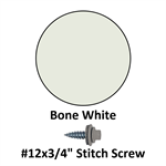 #12x3/4^ Stitch Screw  Bone White