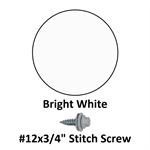 #12x3/4^ Stitch Screw  Bright White