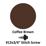 #12x3/4^ Stitch Screw  Coffee Brown