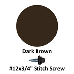 #12x3/4^ Stitch Screw  Dark Brown