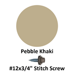 #12x3/4^ Stitch Screw  Pebble Khaki