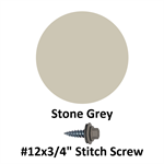 #12x3/4^ Stitch Screw  Stone Grey