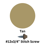 #12x3/4^ Stitch Screw  Tan