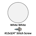 #12x3/4^ Stitch Screw  White White