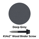 #14x2^ Wood Binder Screw  Deep Grey