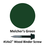 #14x2^ Wood Binder Screw  Melcher's Green