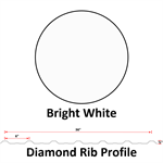 26Ga. 36^ Diamond Rib  Bright White (Liner For Interior Only)