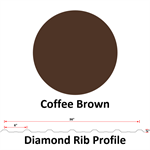 26Ga. 36^ Diamond Rib  Coffee Brown