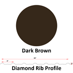 26Ga. 36^ Diamond Rib  Dark Brown