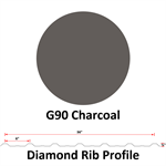 26Ga. 36^ Diamond Rib  G90  Charcoal