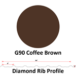 26Ga. 36^ Diamond Rib  G90  Coffee Brown