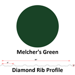 26Ga. 36^ Diamond Rib  Melcher's Green