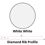 26Ga. 36^ Diamond Rib  White White