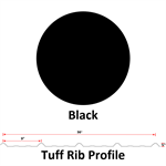 26Ga. 36^ Tuff Rib  Black