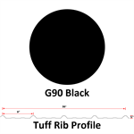 26Ga. 36^ Tuff Rib  G90  Black