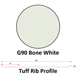 26Ga. 36^ Tuff Rib  G90  Bone White